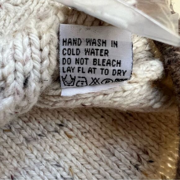 Obermeyer Vintage Sweater Cable Knit Cardigan Jacket Embroidered Ski Size XL - Picture 8 of 11